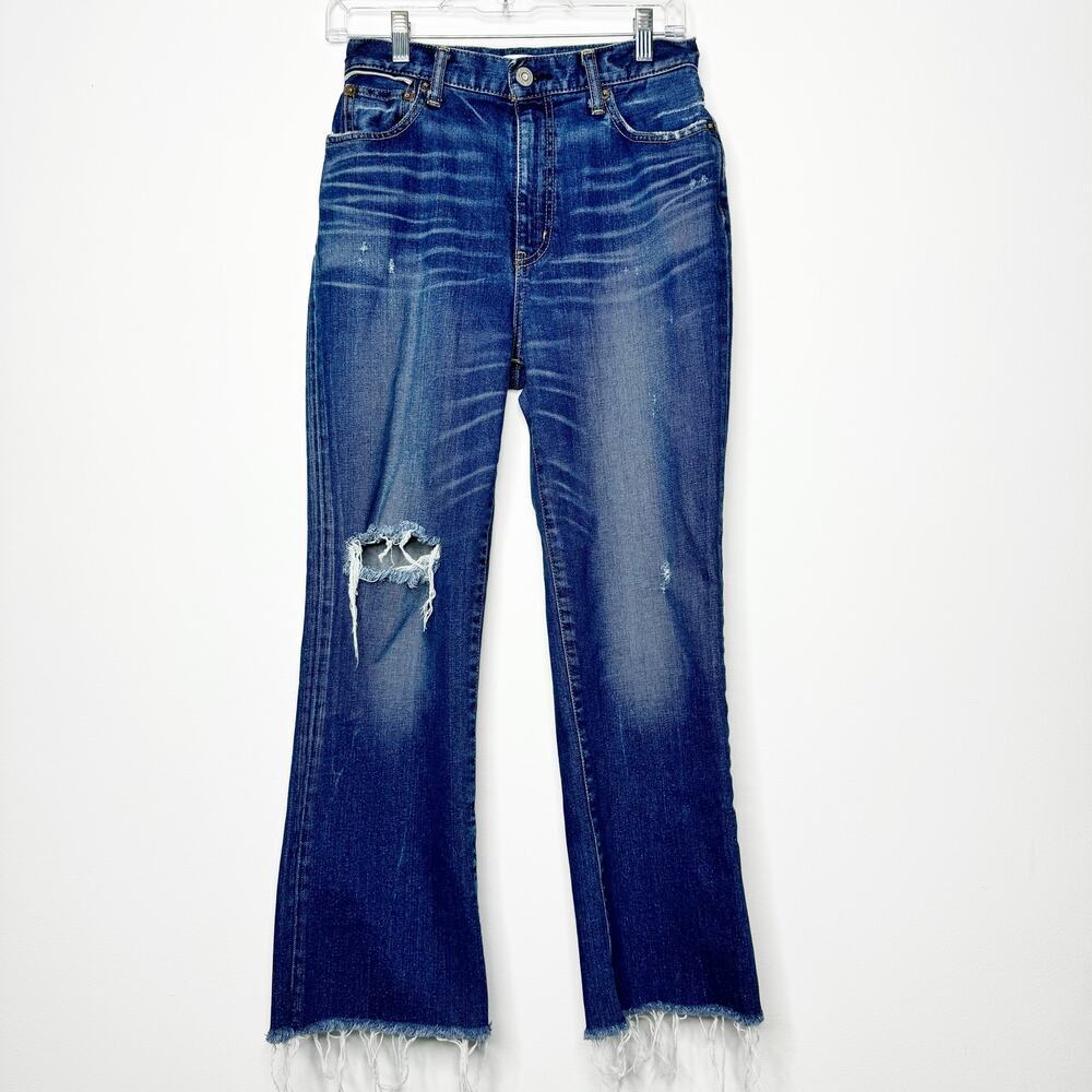 Moussy Vintage Rhode Cropped Flare Jeans Size 28 - Picture 2 of 11